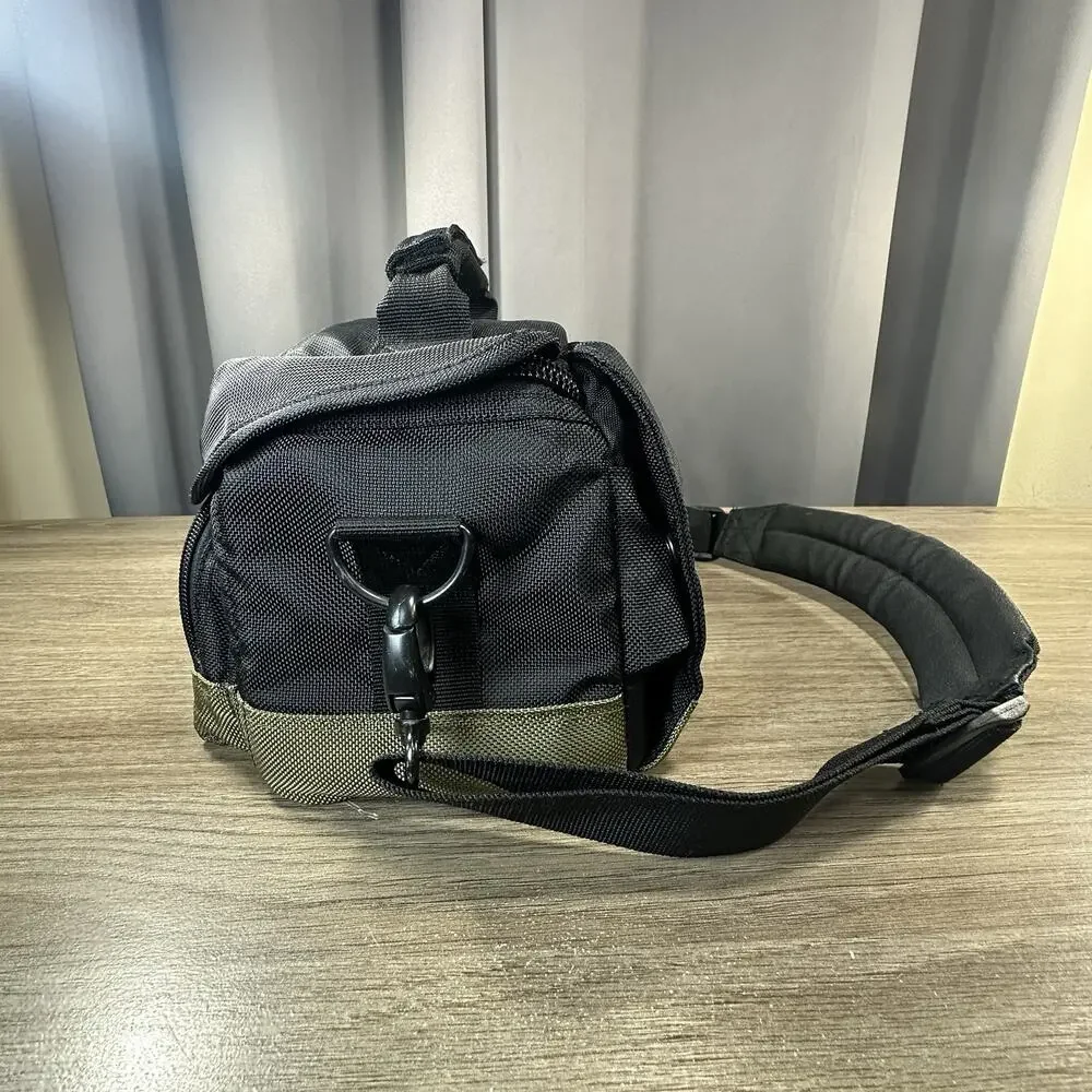 Canon Camera Bag Padded SLR Multi Strap Black & Green Carry Tote Shoulder Case